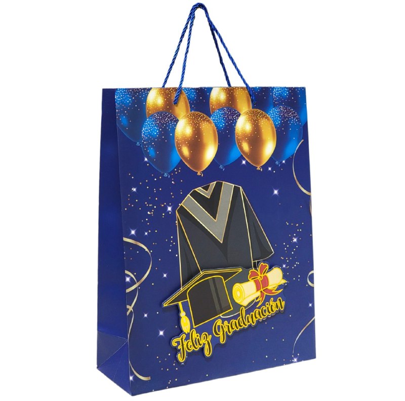 BOLSA DE REGALO DE GRADUACION GRANDE 30X40X12CM