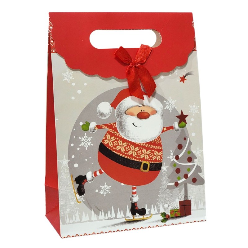 BOLSA DE REGALO NAVIDEÑA MEDIANO 27X19CM