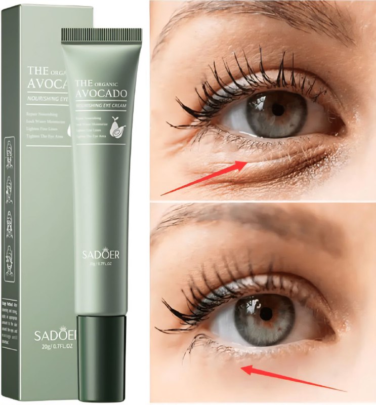 CREMA FACIAL PARA EL CONTORNO DE OJOS HIDRATANTE Y REPARADOR CON EXTRACTO DE AGUACATE SADOER 20G