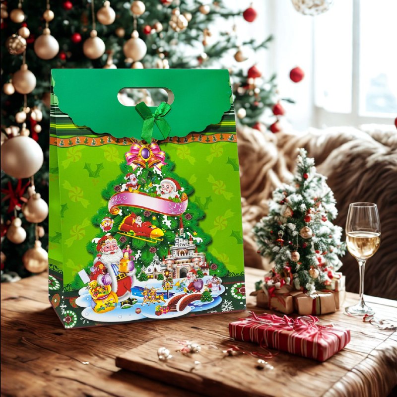 BOLSA DE REGALO NAVIDEÑA EXTRA GRANDE 37X38CM