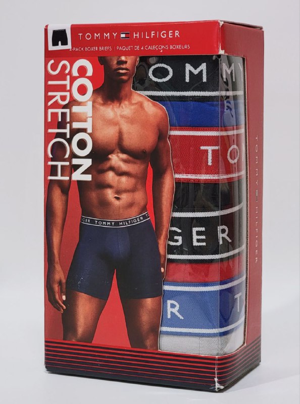 ROPA INTERIOR PARA CABALLERO TOMMY HILFIGER COTTON STRETCH 4 UNIDADES TALLA LARGE 36-38 (L)