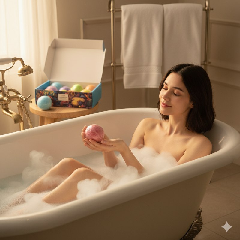 SET DE BOMBAS DE SAL DE BAÑO CON 6 FRAGANCIAS 6PCS SADOER 100GX6