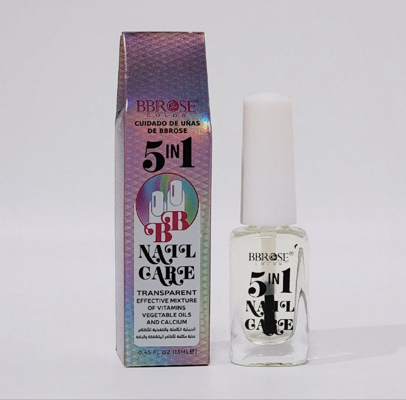 ESMALTE DE UÑAS 5 EN 1, SE USA COMO TRATAMIENTO INTENSIVO PARA UÑAS AGRIETADAS SECAS O BLANDAS, FORTALECE Y ACELERA EL CRECIMIENTO BBROSE 12G