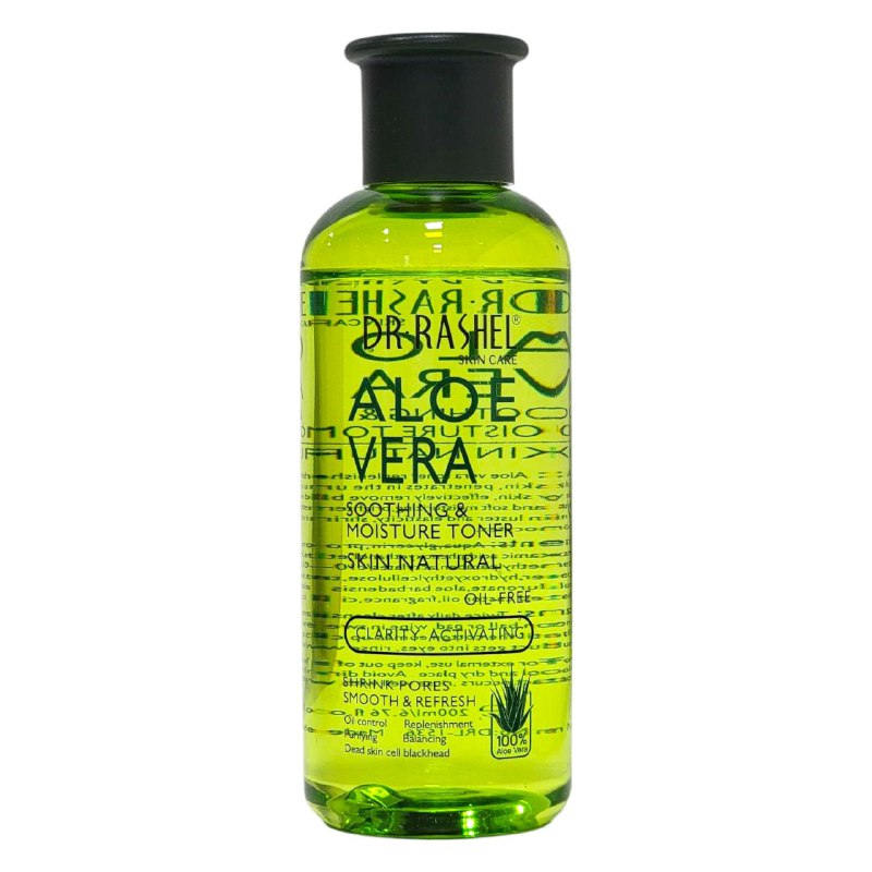 TONICO FACIAL DE ALOE VERA, CALMANTE E HIDRATANTE, PIEL NATURAL, REPONE LA HUMEDAD, MEJORA LA PIEL SECA, ELIMINA PUNTOS NEGROS, ACNE, PIEL SUAVE E HIDRATADA DR RASHEL SKIN CARE 200ML