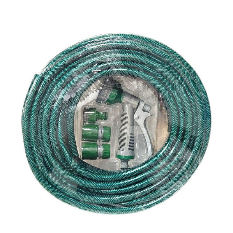 MANGUERA DE 1/2 Y 30MTS DE LARGO, BOQUILLA ROCIADORA AJUSTA LA PRESION Y TIPO DE CHORRO DE AGUA GARDEN WROPE