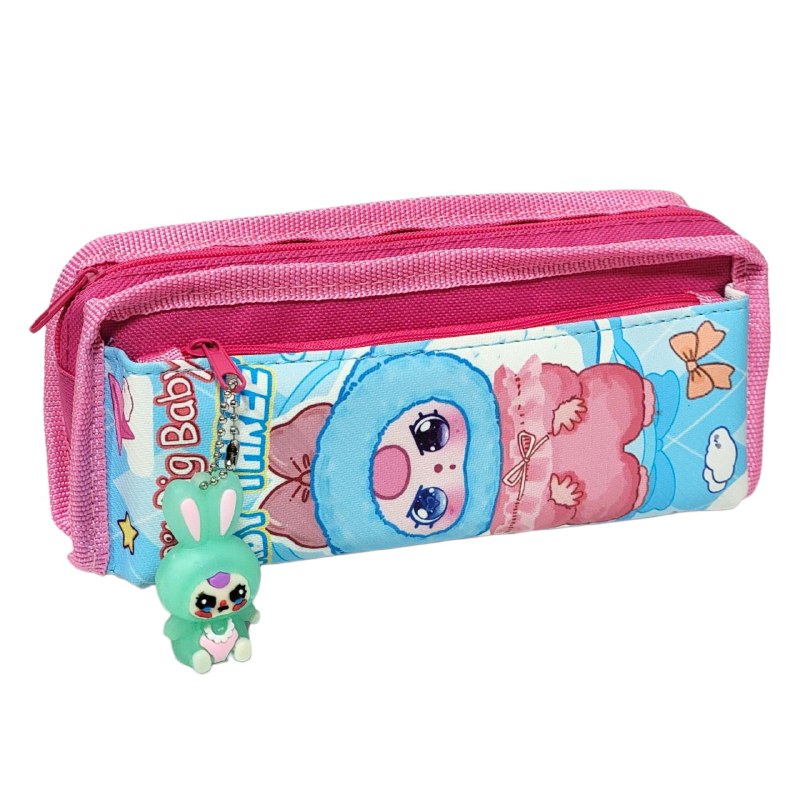 CARTUCHERA DE LABUBU QUE COMBINA ORGANIZACION IMPECABLE CON DISEÑO IRRESISTIBLE 3 COLORES