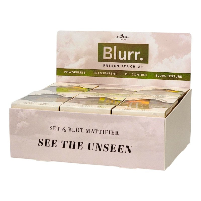 POLVO MATIFICADOR FIJADOR Y SECADOR, RETOQUE INVISIBLE SUAVE, REDUCE EL BRILLO, ANTES Y DESPUES DEL MAQUILLAJE ITALIA DELUXE BLURR 5G