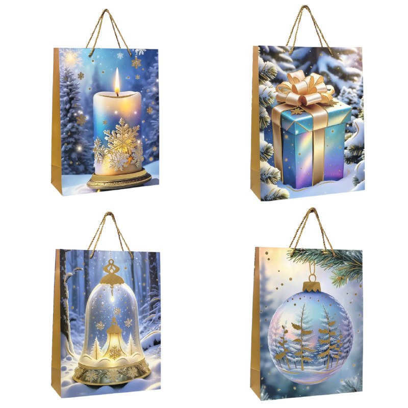 BOLSA DE REGALO NAVIDEÑA GRANDE 30X40X12CM