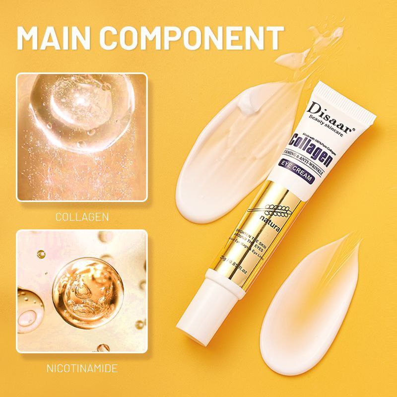 CREMA FACIAL DE OJOS CON COLAGENO PARA OJERAS, BOLSAS Y LINEAS FINAS DISAAR 25G