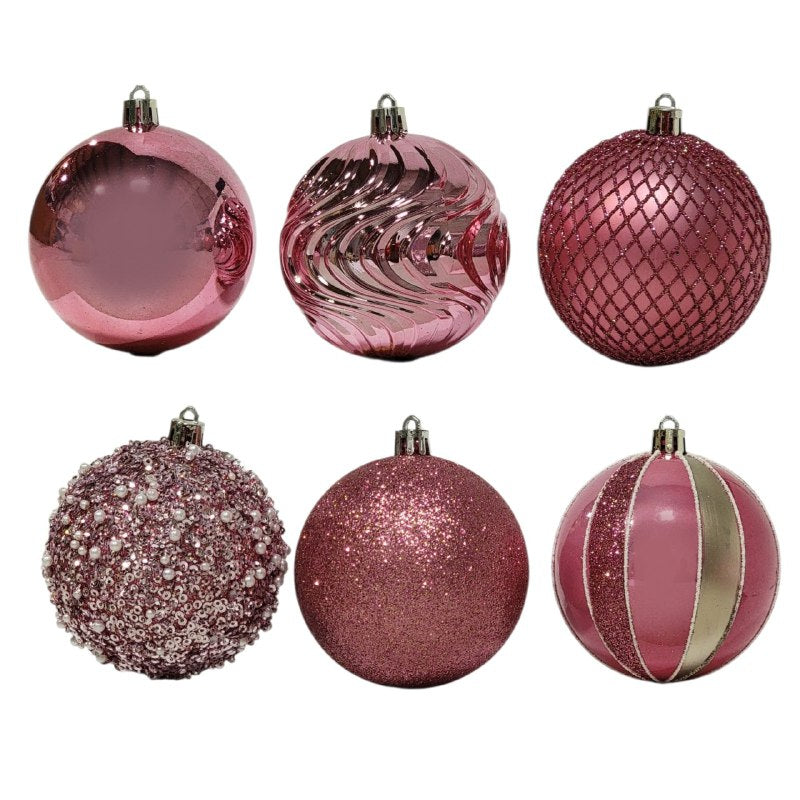 DECORACION ADORNO NAVIDEÑO PAQUETE DE 16 BOLAS DECORATIVAS 8CM 49x49x65, IDEALES PARA DARLE UN TOQUE UNICO A TU ARBOL DE NAVIDAD