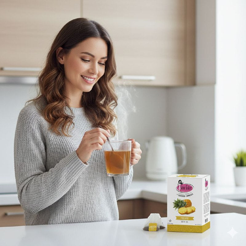 TE NATURAL ADELGAZANTE PARA CONTROLAR EL APETITO SABOR PIÑA Y GARCINIA CAMBOGIA SLIM SISTER 25UND