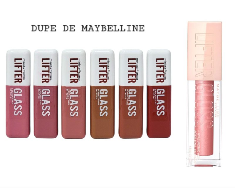 BRILLO LABIAL VOLUMIZADOR CON ACIDO HIALURONICO DUPE DE MAYBELLINE 8ML, QUE ELEVA Y VOLUMIZA LOS LABIOS PARA UNA HIDRATACION DURADERA GLOSS GETS A LIFT