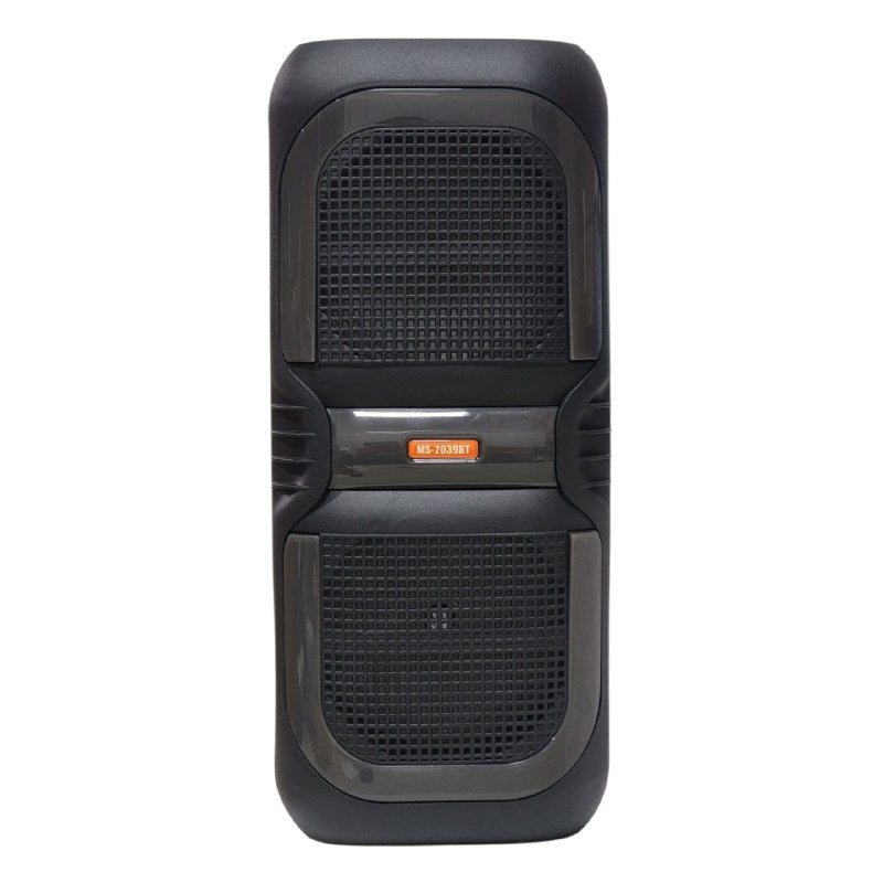 PARLANTE ALTAVOZ INALAMBRICO CON LUCES RGB DE PANEL COMPLETO, BATERIA DE ALTA CAPACIDAD Y 50W DE POTENCIA, SONIDO ENVOLVENTE Y MICROFONO PARA KARAOKE MS-2039BT