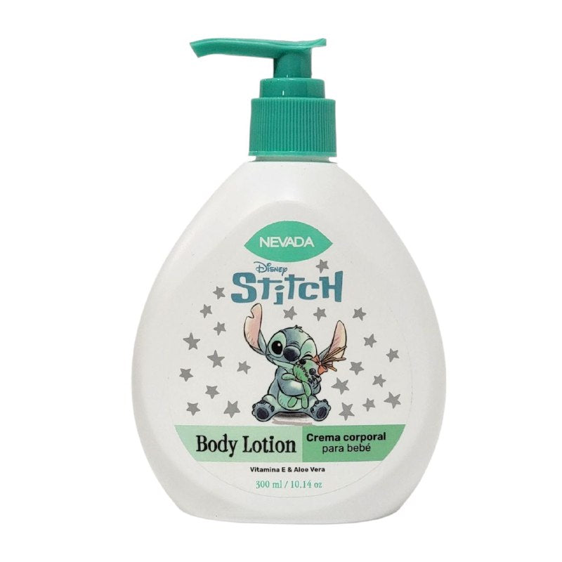 CREMA CORPORAL PARA BEBE CON VITAMINA E Y ALOE VERA NEVADA DISNEY STITCH 300ML