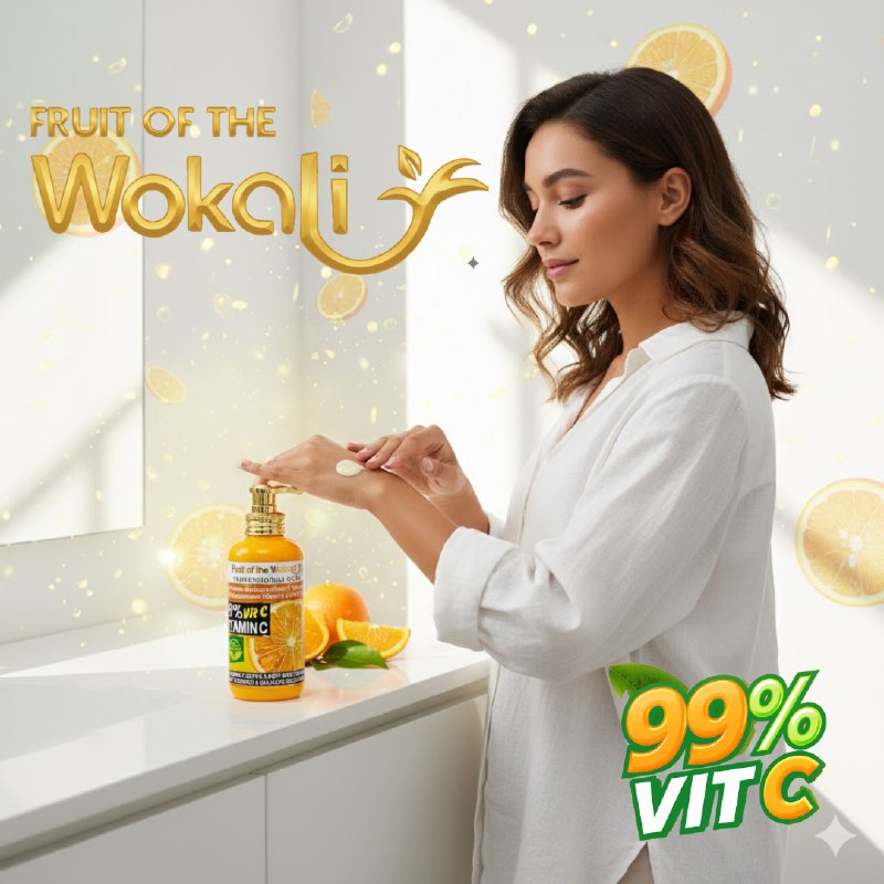 CREMA CORPORAL HIDRATANTE ANTIOXIDANTE CON VITAMINA C FRUIT OF THE WOKALI 500ML