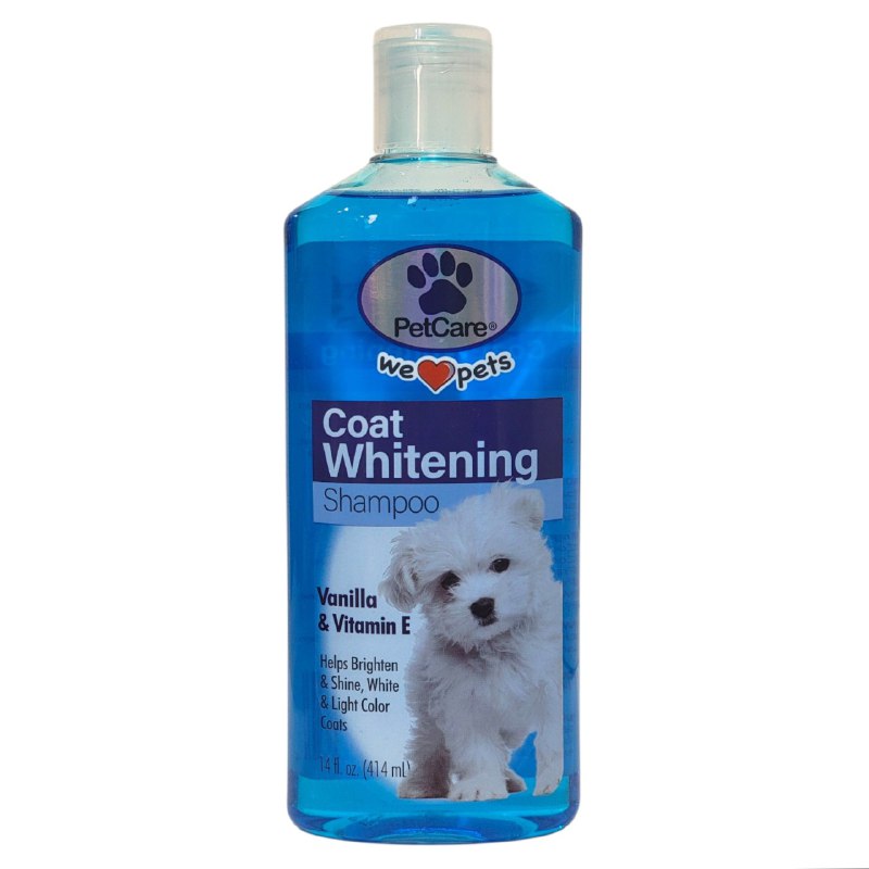 SHAMPOO PARA PERROS MASCOTAS BLANQUEADOR CON AROMA A VAINILLA PETCARE 414ML
