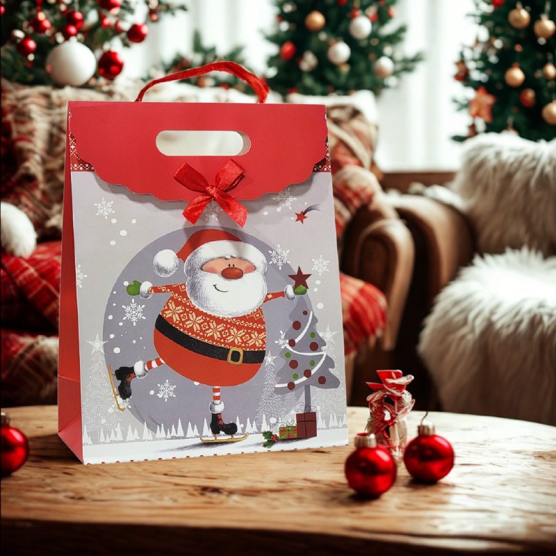 BOLSA DE REGALO NAVIDEÑA MEDIANA 31X24CM