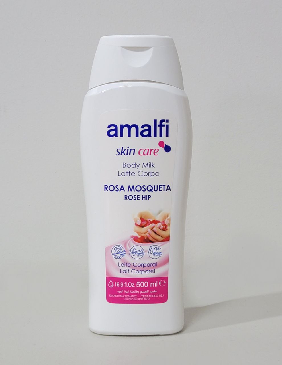 CREMA CORPORAL, CREMA DE CUERPO DE ROSA MOSQUETA AMALFI DERMO CARE 500ML