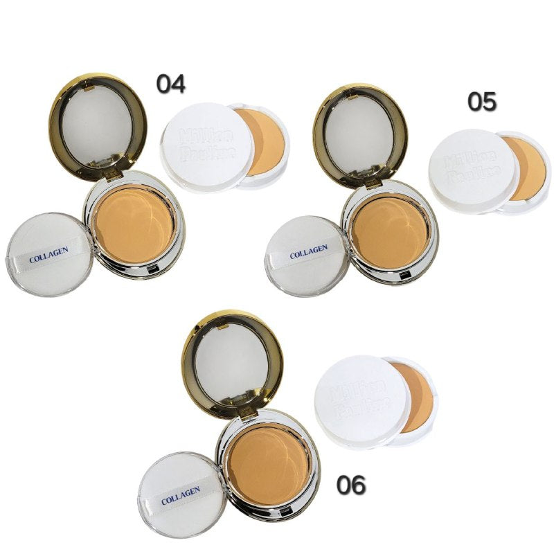 POLVO DE MAQUILLAJE COMPACTO CON COLAGENO 13+13G MILLION PAULINE