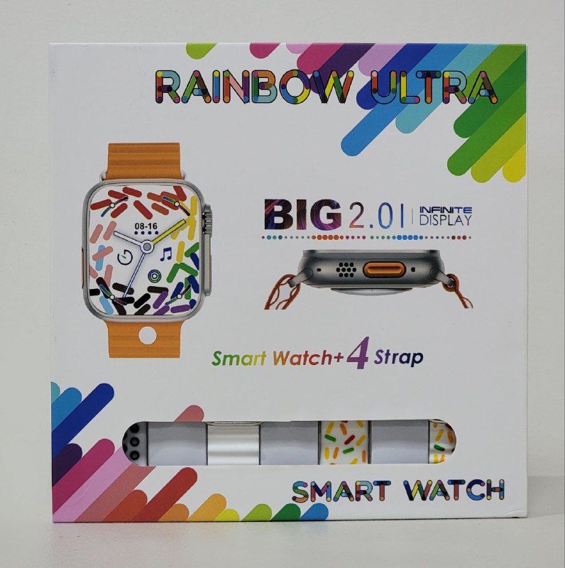SMARTWACHT RELOJ INTELIGENTE GRAN PANTALLA DE 2.01 PULGADAS RAINBOW ULTRA