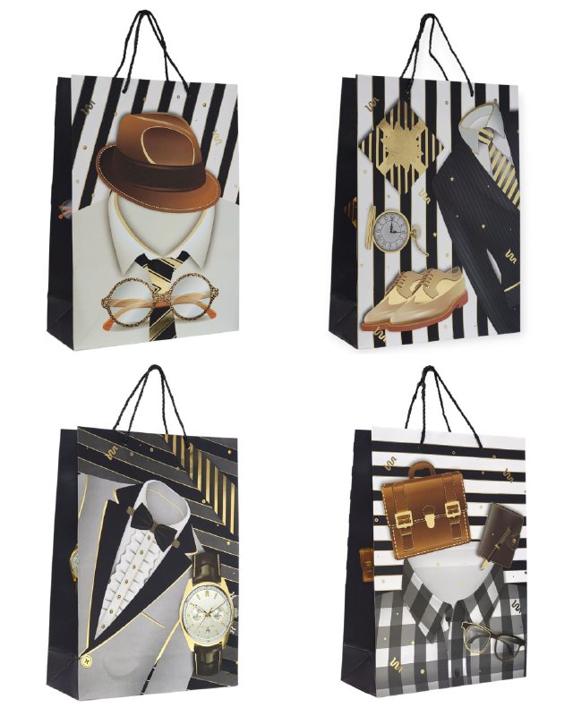 BOLSA DE REGALO PARA HOMBRE GRANDE 30X12X41.5CM