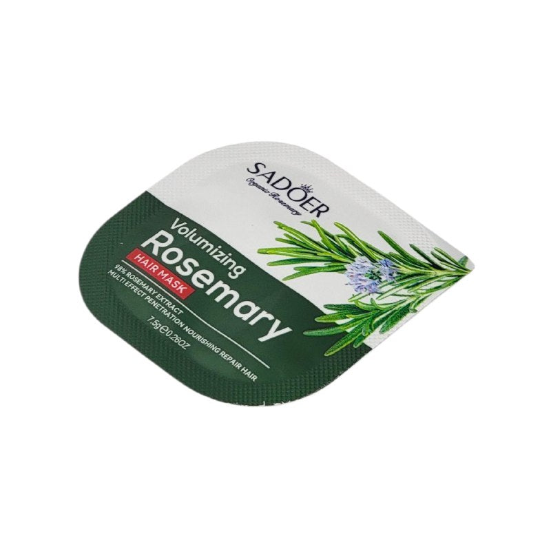 MASCARILLA PARA EL CABELLO DE EXTRACTO DE ROMERO Y ACIDO HIALURONICO SADOER 7.5GX8UND