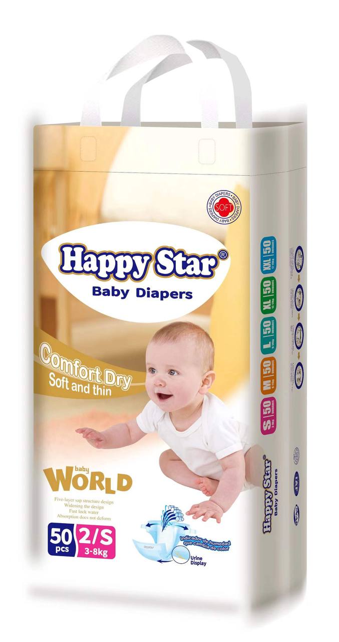 PAÑALES PARA NIÑOS HAPPY STAR 50UND