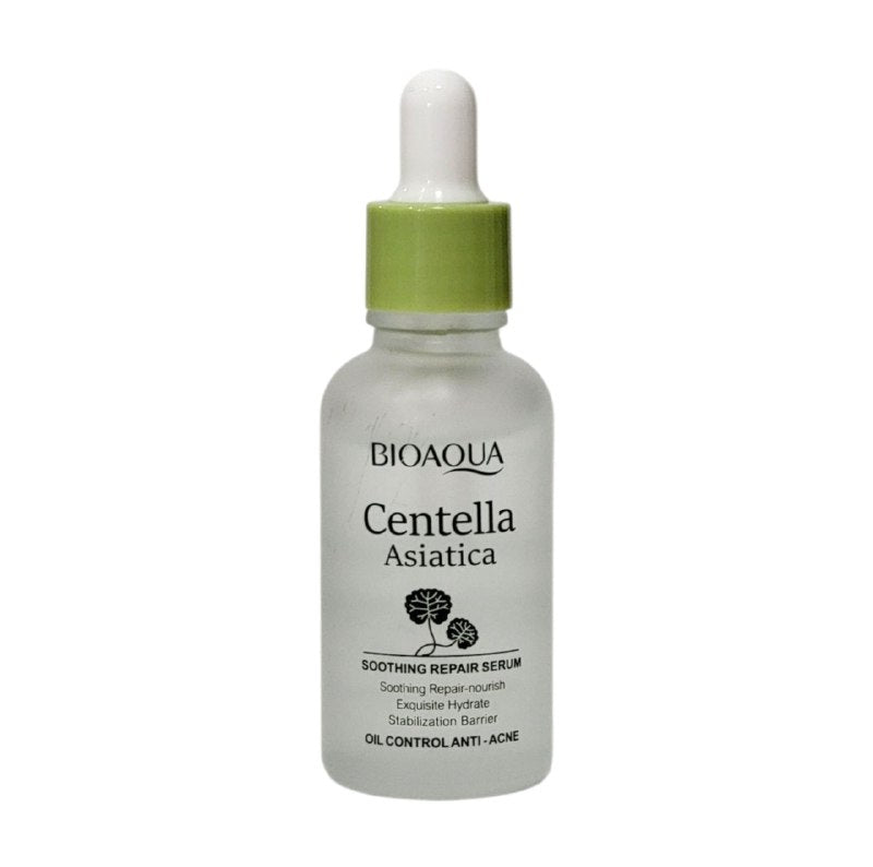 SUERO FACIAL DE CENTELLA ASIATICA, REPARADOR Y CALMANTE QUE PENETRA RAPIDAMENTE LA PIEL, DEJANDOLA SUAVE, TIERNA Y TERSA BIOAQUA 30ML