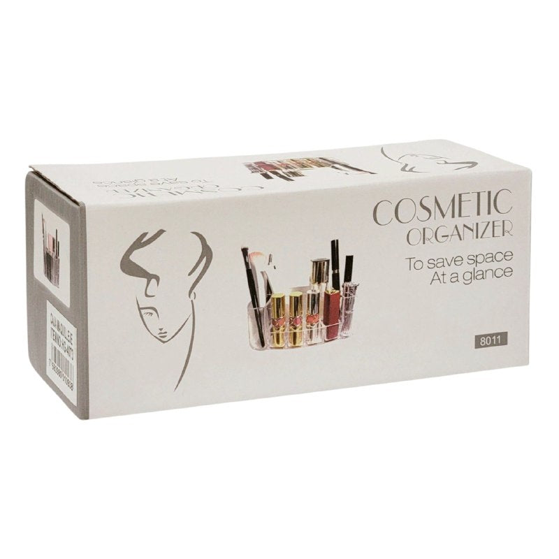 ORGANIZADOR DE MAQUILLAJE Y COSMETICOS TRANSPARENTE DE ACRILICO COSMETIC ORGANIZER 9X17CM