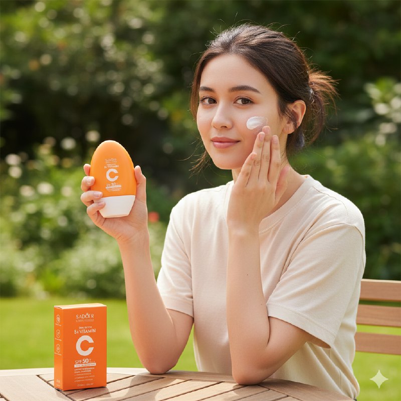 PROTECTOR SOLAR DE VITAMINA C SPF50 HIDRATANTE BRILLANTE SADOER 50ML