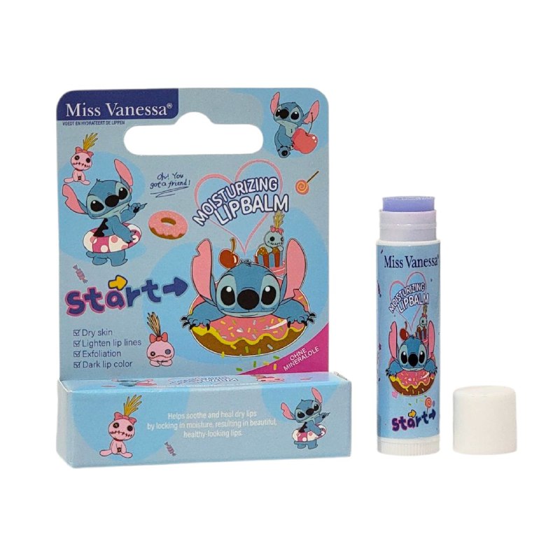 BRILLO LABIAL BALSAMO HIDRATANTE CON COLOR SUAVIZANTE MISS VANESSA STITCH 4G