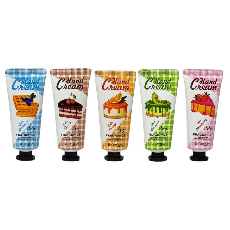 SET DE CREMAS DE MANO HIDRATANTES Y NUTRITIVAS 5PCS BIOAQUA 20GX5