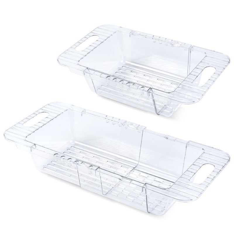 ORGANIZADOR RECIPIENTE DE ALMACENAMIENTO DE 2 PIEZAS PARA LAVAR FRUTAS Y VERDURAS ESCURRIDOR, 2 COLORES