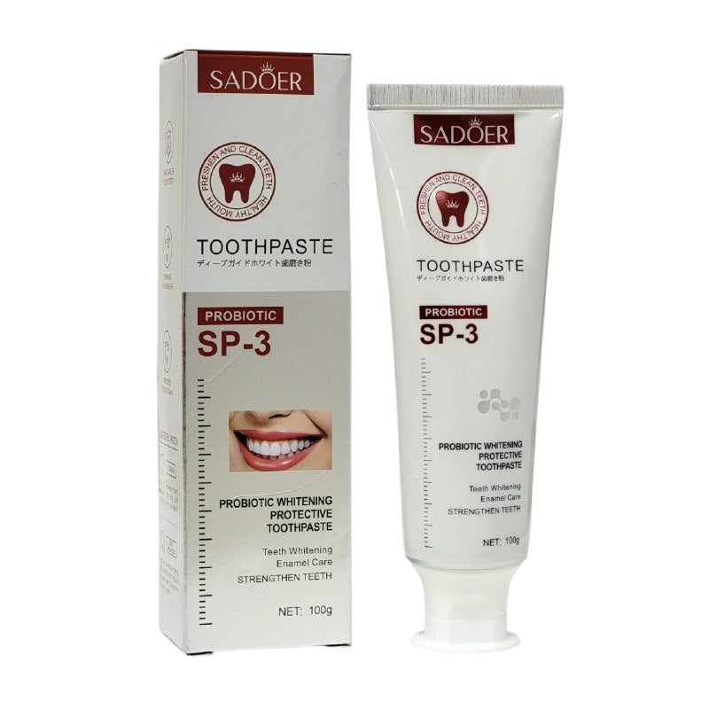 PASTA DE DIENTES, PASTA DENTAL PROBIOTICO BLANQUEADORA REFRESCANTE PROFUNDA SADOER 100G