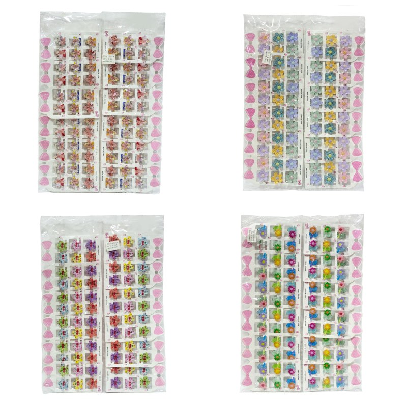 GANCHOS PARA EL CABELLO DE FLOR EN PAQUETE DE 72UND 2X2.5CM