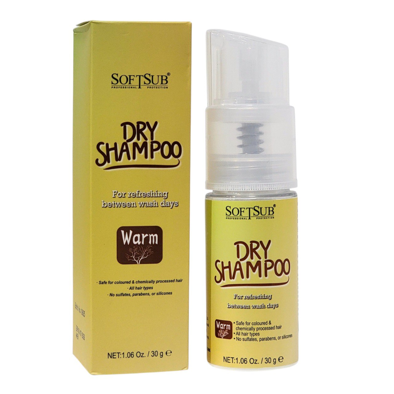 SHAMPOO EN SECO CON AROMA CALIDO SOFTSUB 30G