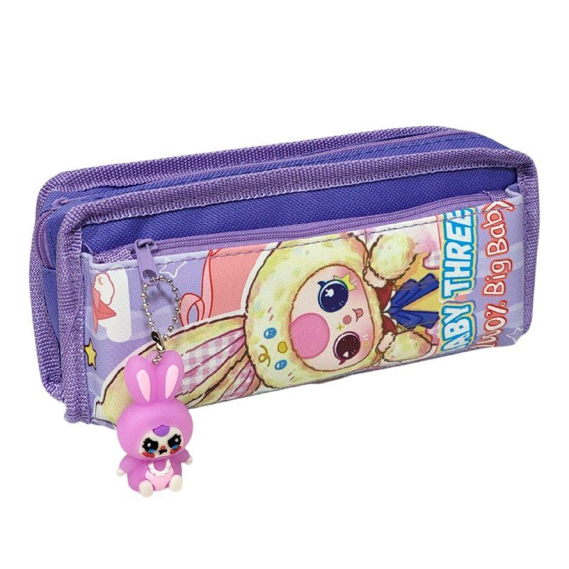 CARTUCHERA DE LABUBU QUE COMBINA ORGANIZACION IMPECABLE CON DISEÑO IRRESISTIBLE 3 COLORES