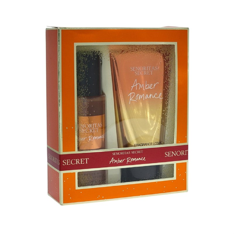 SET SENORITAS SECRET AMBER ROMANCE SPLASH 75ML, BODY LOTION 75ML (M) (AROMA SIMILAR VS AMBER ROMANCE)