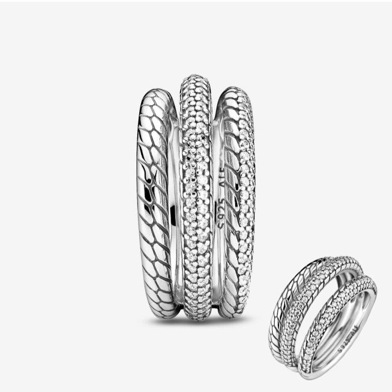 PANI1528 FORMA PIEL DE SERPIENTE PLATA 9.25