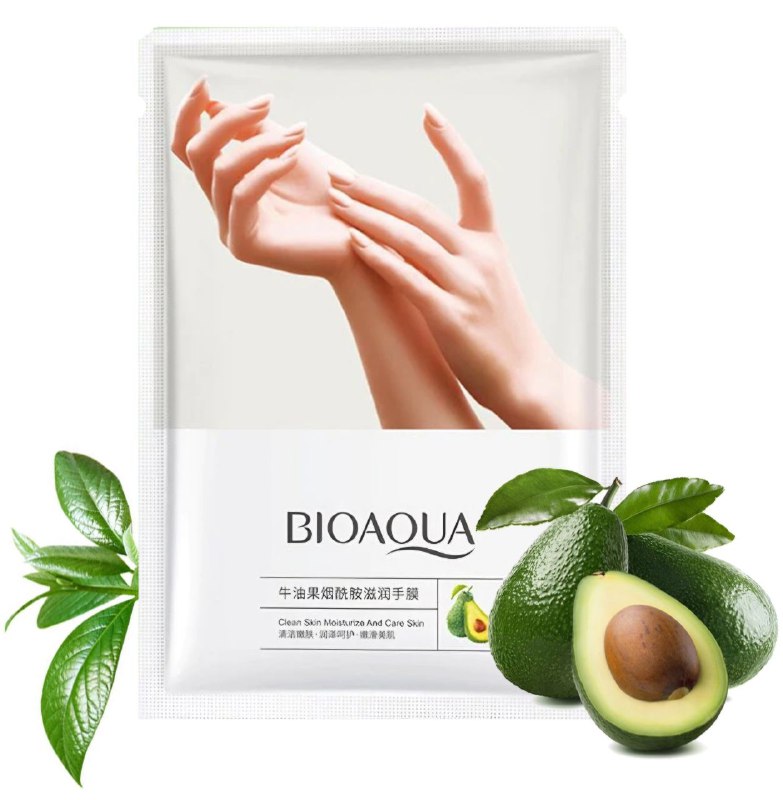 MASCARILLA DE MANOS CON NIACINAMIDA Y AGUACATE HIDRATANTE Y NUTRITIVO SUAVE Y BRILLANTE BIOAQUA 35GX3
