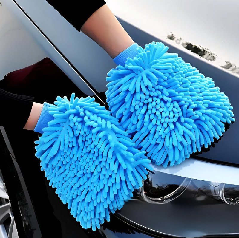 TRAPOS GUANTES 2 EN 1 DURADEROS Y RESISTENTES PARA LAVAR CARROS, LIMPIAR, ETC CHENILLA KLEANER CLEANING EXPERT