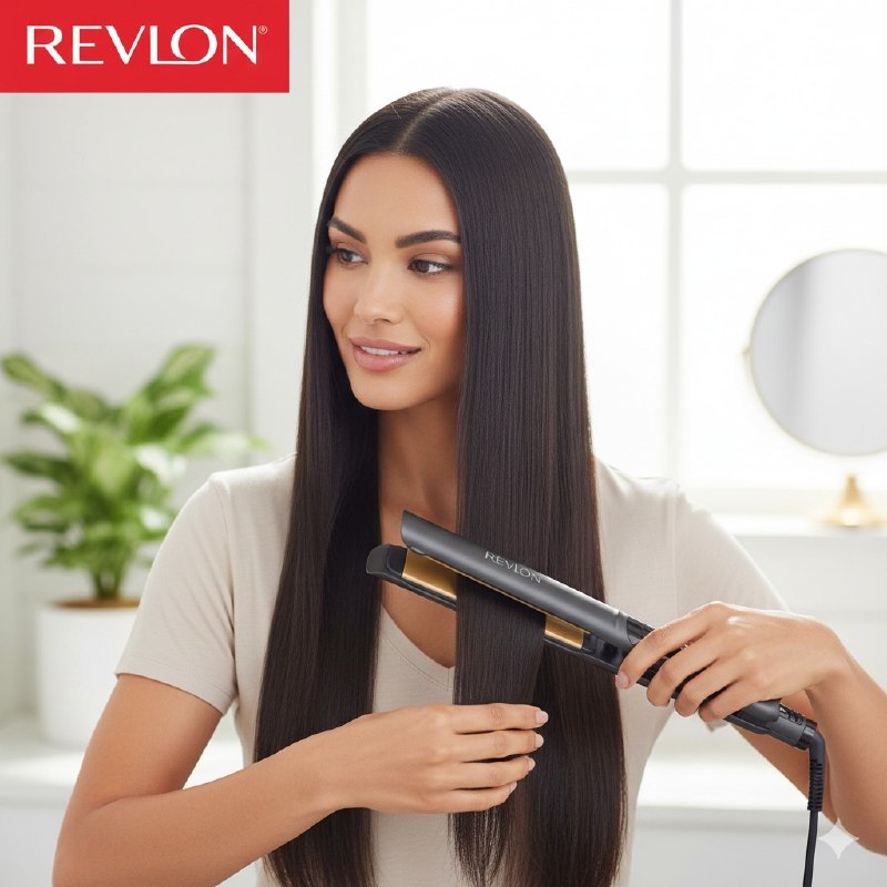 PLANCHA PARA EL CABELLO DE ALISO PERFECTO RECTO Y MENOS FRIZZ REVLON