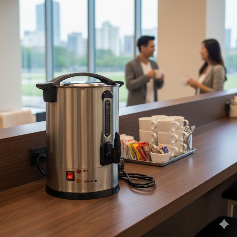 MAQUINA DISPENSADOR DE AGUA COMERCIAL DE ALTA CAPACIDAD 12L, MANTIENE EL AGUA CALIENTE PARA TE, CAFE, ETC 33X33X48