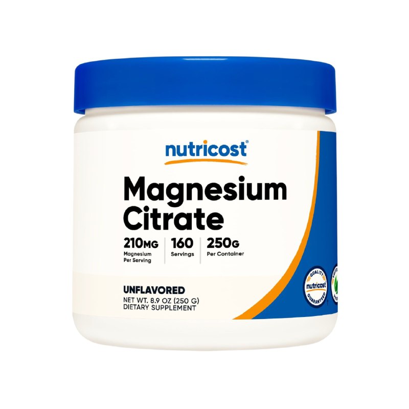 VITAMINAS EN POLVO DE CITRATO DE MAGNESIO PARA LA RELAJACION MUSCULAR Y SUEÑO NUTRICOST 250G