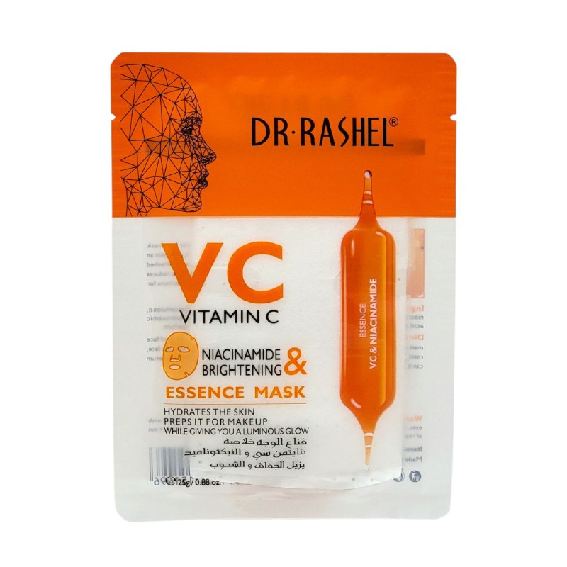 MASCARILLA FACIAL EN ESENCIA DE NIACINAMIDA Y VITAMINA C, ILUMINADOR, HIDRATANTE, DA BRILLO, ANTIEDAD DR RASHEL SKIN CARE 0.88OZ