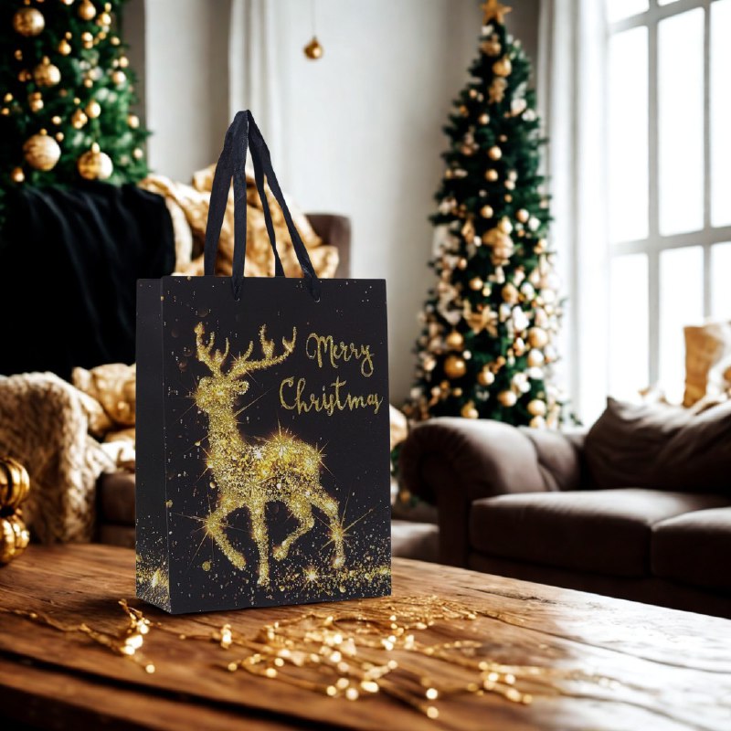 BOLSA DE REGALO NAVIDEÑA PAQUEÑA 18X24X8CM