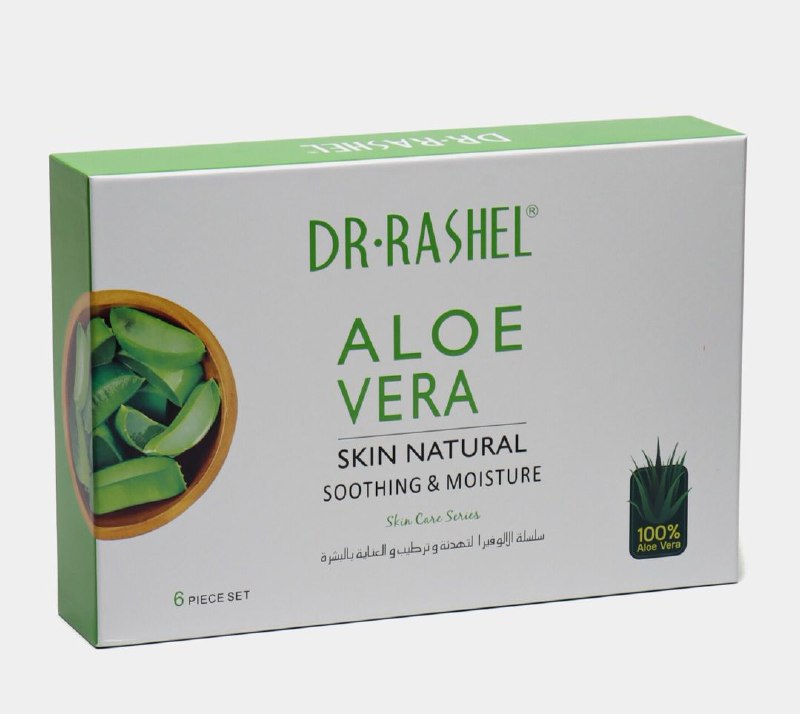 SET DE CUIDADO DE FACIAL NATURAL CALMANTE E HIDRATANTE 6PCS DR RASHEL