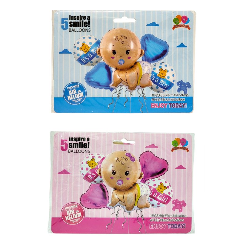 DECORACION ADORNO PAQUETE DE GLOBOS DE BABY SHOWER DE 5 PIEZAS FEIFAN BALLOON
