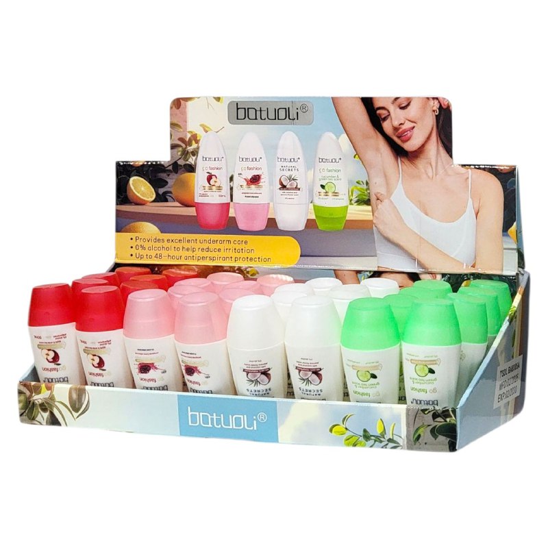 DESODORANTE PARA MUJERES ANTITRANSPIRANTE EN ROLL-ON, DUPE DE DOVE, FORMULA DOBLE ACTIVO PARA SENSACION DE SEQUEDAD DURADERA, PROTECCION ANTITRANSPIRANTE DE 48H, CUIDADO SUAVE DE LA PIEL Y EL OLOR BATUOLI