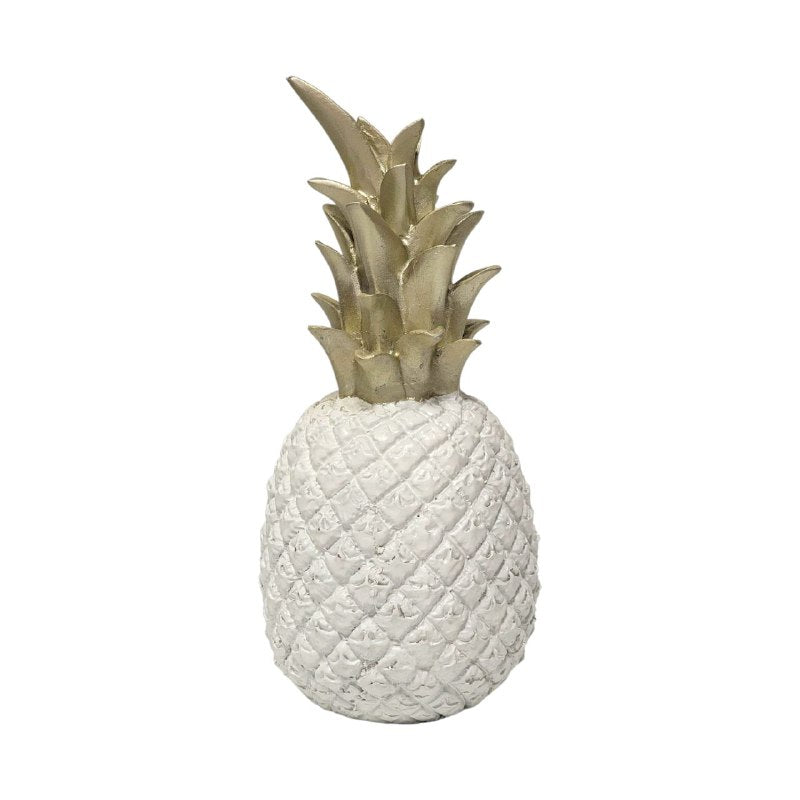 DECORACION ADORNO DE PIÑA PARA EL HOGAR, COLOR BLANCO 20X11CM